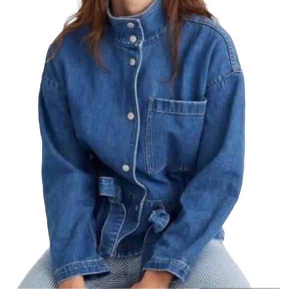 Madewell Denim Southlake Military Jacket Size XXS Casual - Picture 2 of 14